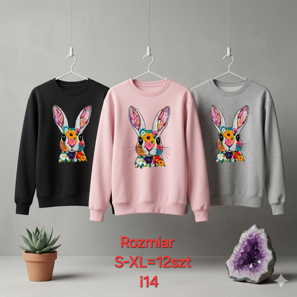 Bluzki damskie Roz S-XL, 1 Kolor Paczka 12 szt 1